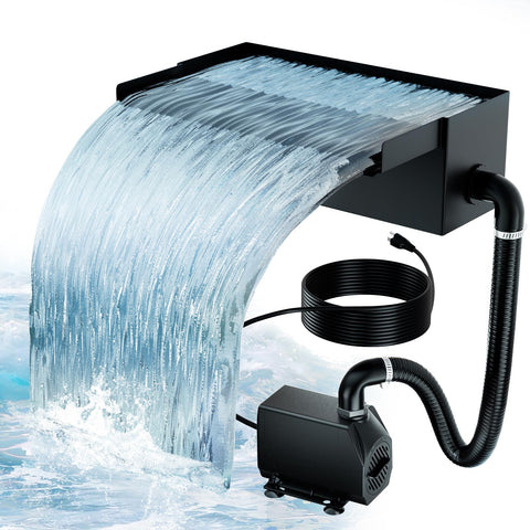 Biling 304 Stainless Steel Pond Waterfall Spillway Kit – 660GPH Pump