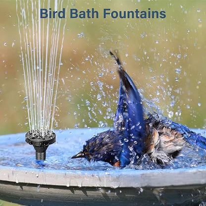 Biling Solar Bird Bath Fountain with Panel