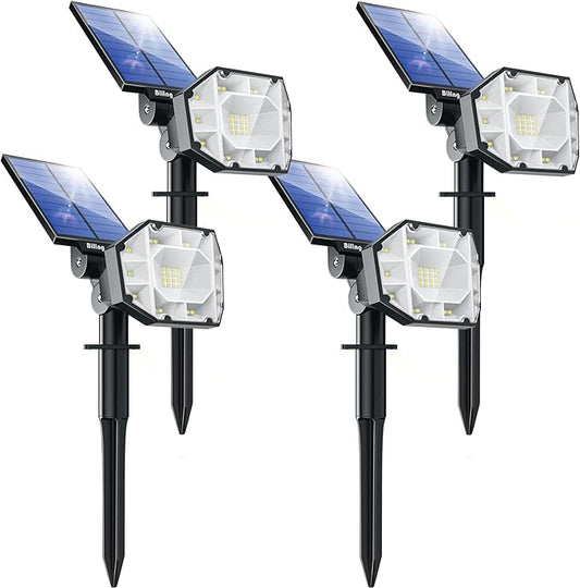 Biling Solar Spot Lights Outdoor Waterproof 4 Pack White