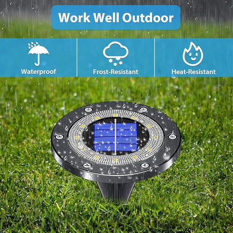 Biling Solar Ground Lights Outdoor with 12LEDs, Multi-Color 4Pack