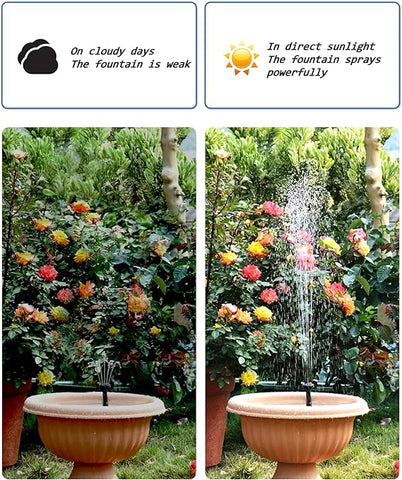 Biling Solar Fountain for Bird Bath 2.5W