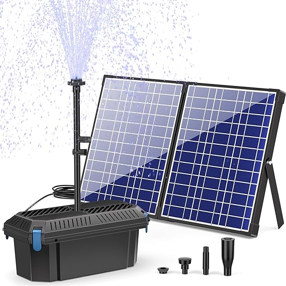 Biling Solar Pond Filter with Water Pump 30W Solar Panel