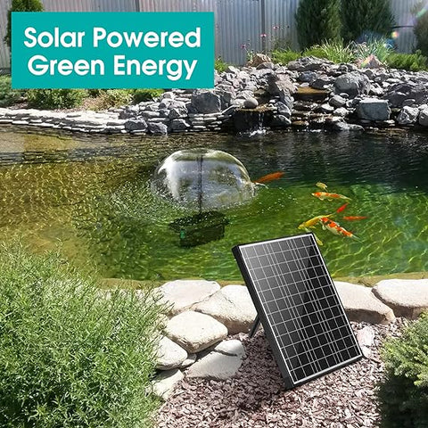 Biling Solar Fountain Pump with Pond Filter with 15W Solar Panel