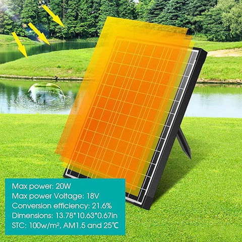Biling Solar Fountain Pump with Pond Filter with 15W Solar Panel