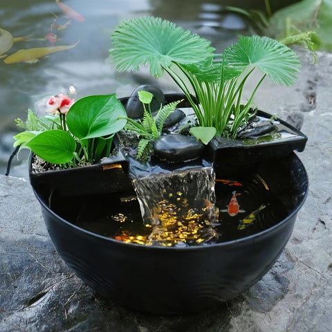 Biling Tabletop Waterfall Pond Kit – Relaxation Fountain – BILING