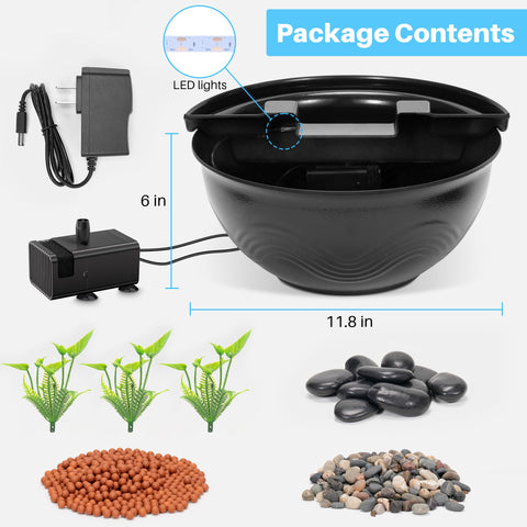 Biling Tabletop Waterfall Pond Kit – Relaxation Fountain – BILING